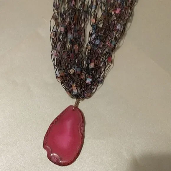Ladder Ribbon, Hand Crocheted Necklace! - Picture 7 of 9